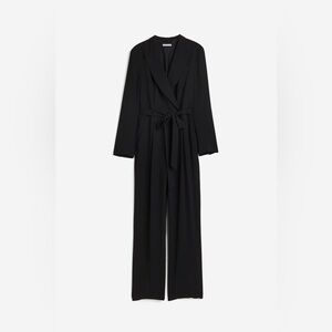 H&M Classic Black Tie-Waist Jumpsuit